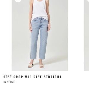 AGOLDE 90s CROP MID RISE STRAIGHT